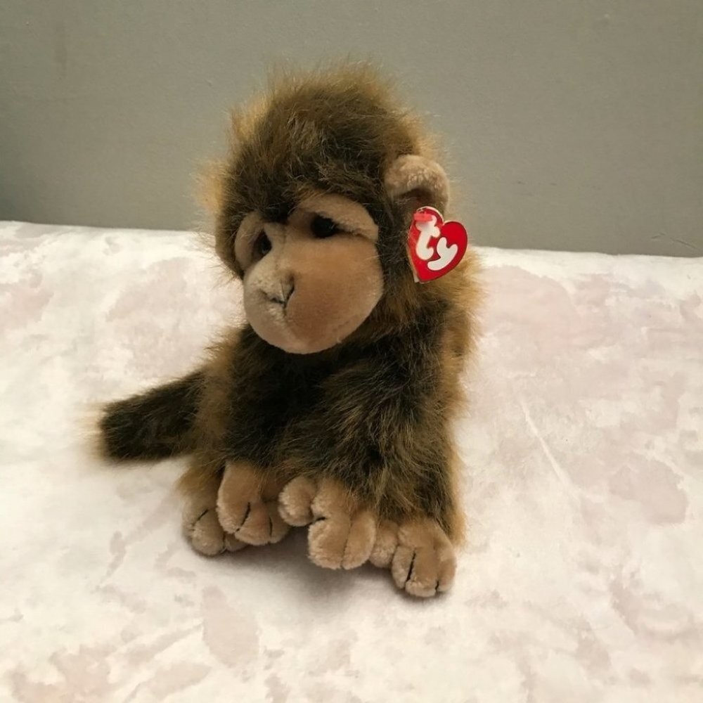 Collectible Ty Cha Cha Classic Baby Monkey Chimpanze Plush Stuffed Animal